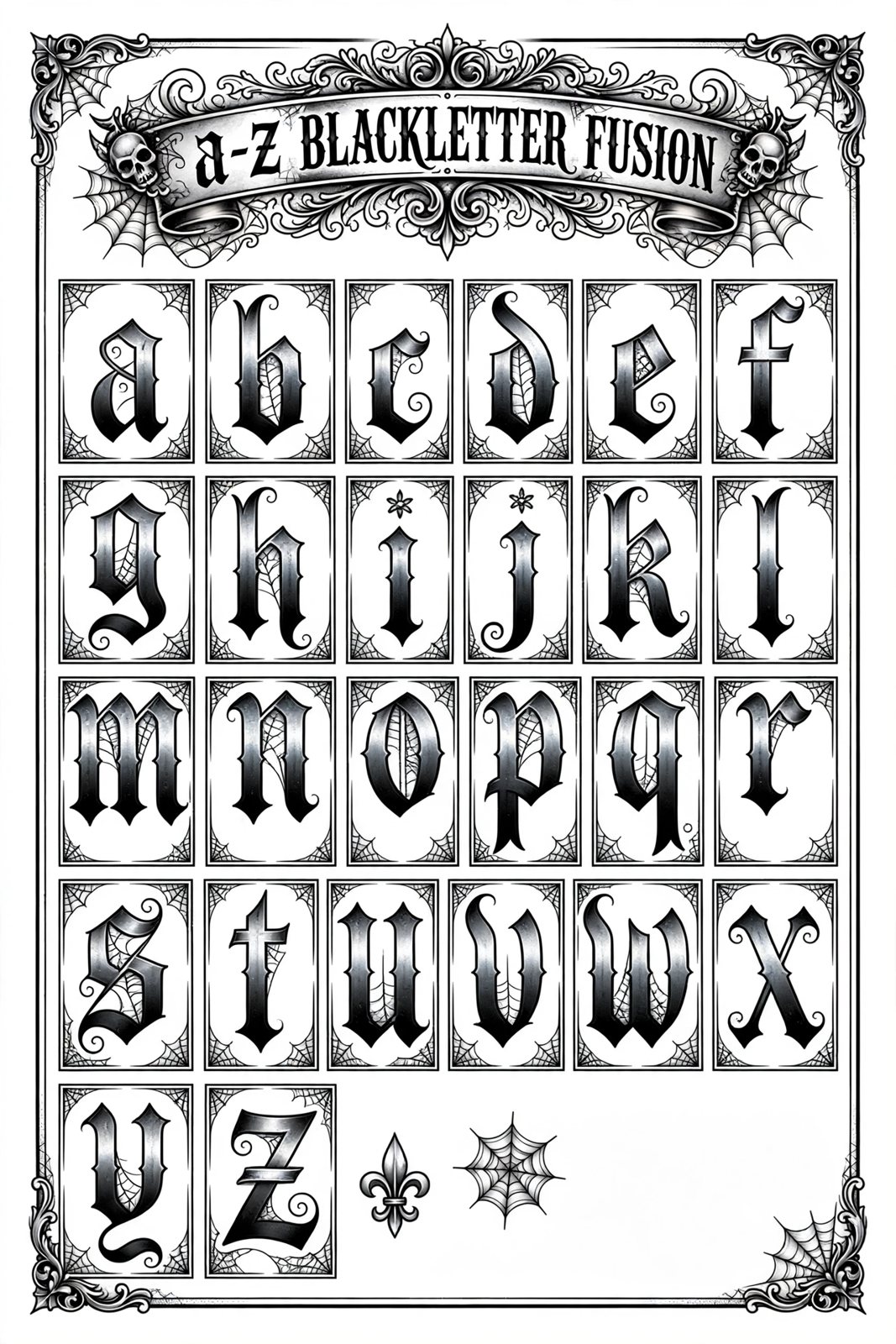 Blackletter Fusion Lowercase