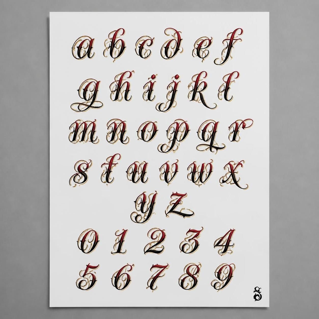 Velvet Graffiti Tattoo Lowercase